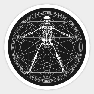 You Are Your Own Master on Black Sticker